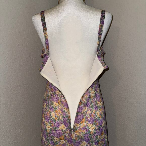 LUSH Mini Sundress Lilac Purple Women's Size Medium Coquette Floral Dress NWT - Picture 4 of 9